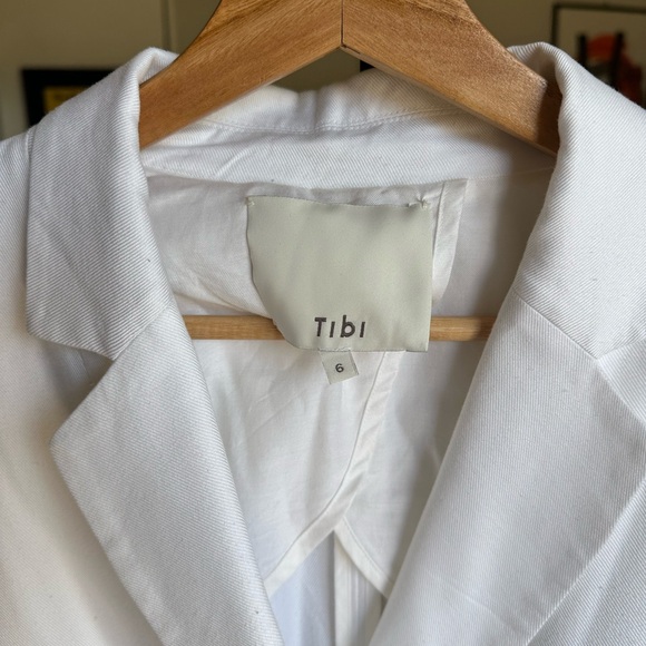 Tibi White Double-Breasted Blazer with Size 8 - Picture 2 of 4